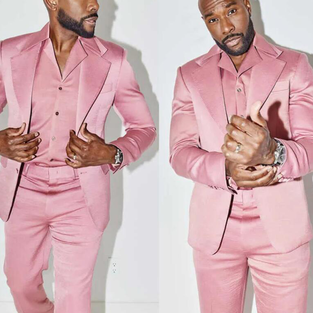 Men Formal Wear Pink - Klassischer rosa Hochzeits-Smoking, 2-teiliges Set, Jacke,