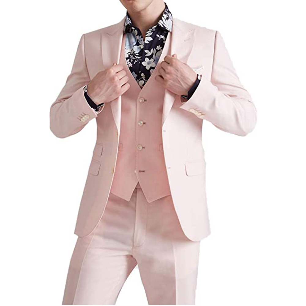 Men Formal Wear Pink - Sommerliche rosa Anzüge für den Bräutigam,