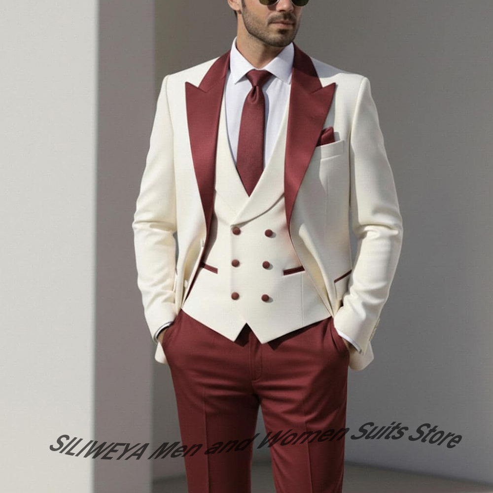 Mens Formal Look - Eleganter High-End-Herren-Smoking, 3-teilig (Jacke + Weste