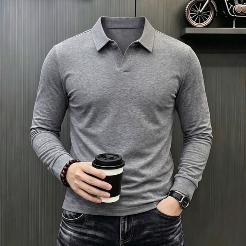 Men'S Formal Style - Herren Business Casual Langarm T-Shirt Frühling