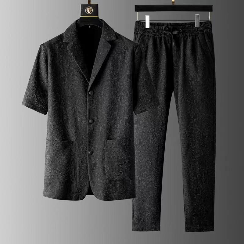 Mens Formal Look - Herren Koreanischer Stil Sommer Neuer Kurzarm-Freizeitanzug