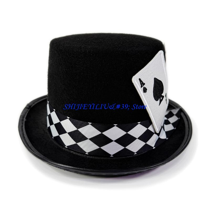 Tall Men Formal Wear - E21F Victorian Derby Cap Card Magicians