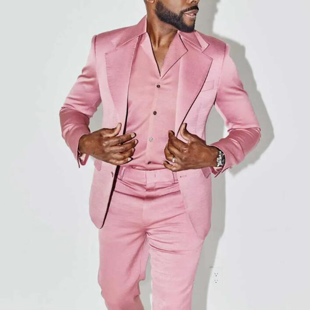 Klassischer rosa Hochzeits-Smo – Men Formal Wear Pink Bewertung und Preis