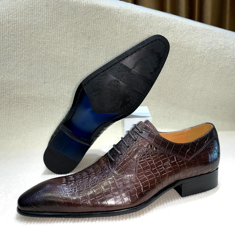 Italienische Luxus-Herren-Oxfo – Men Formal Wear Office Bewertung und Preis