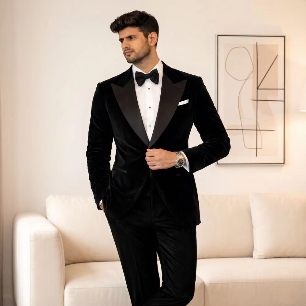 Samtanzüge für Herren Slim Fit – Men Formal Wear Fashion Bewertung und Preis