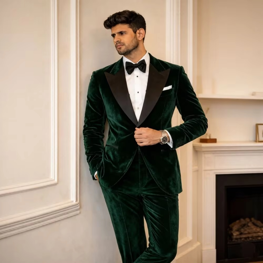 Samtanzüge für Herren Slim Fit – Men Formal Wear Fashion Bewertung und Preis