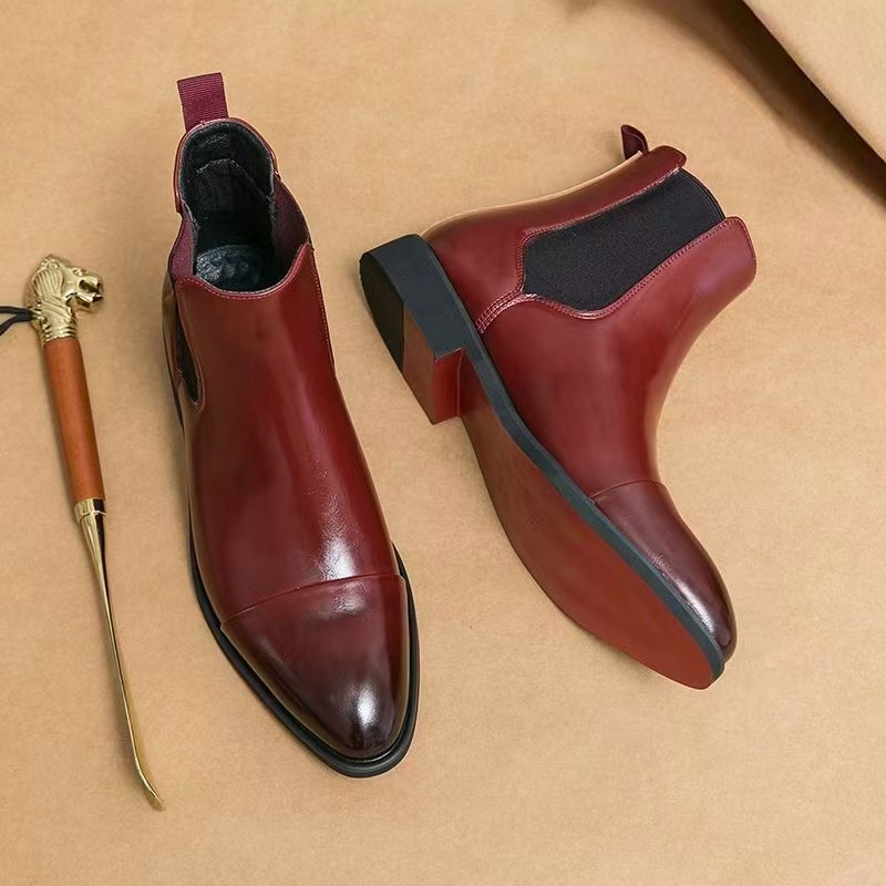 Klassische rote Chelsea-Stiefe – Men'S Formal Style Bewertung und Preis