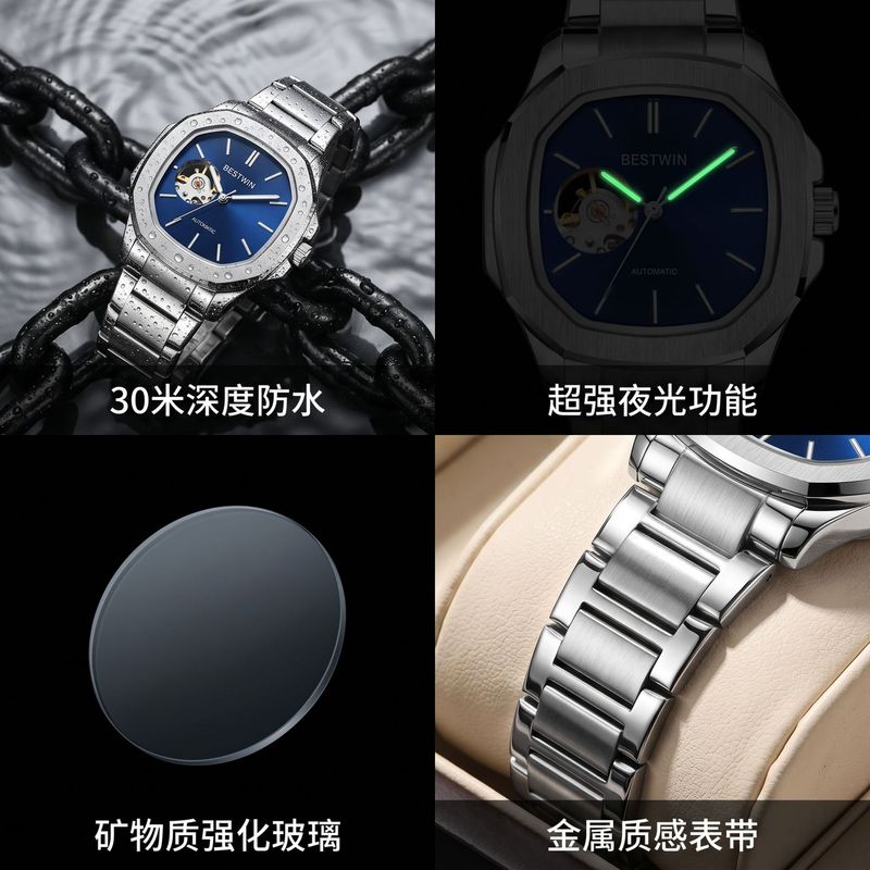 Business-Herrenuhr, vollautoma – Men Formal Wear Fashion Bewertung und Preis