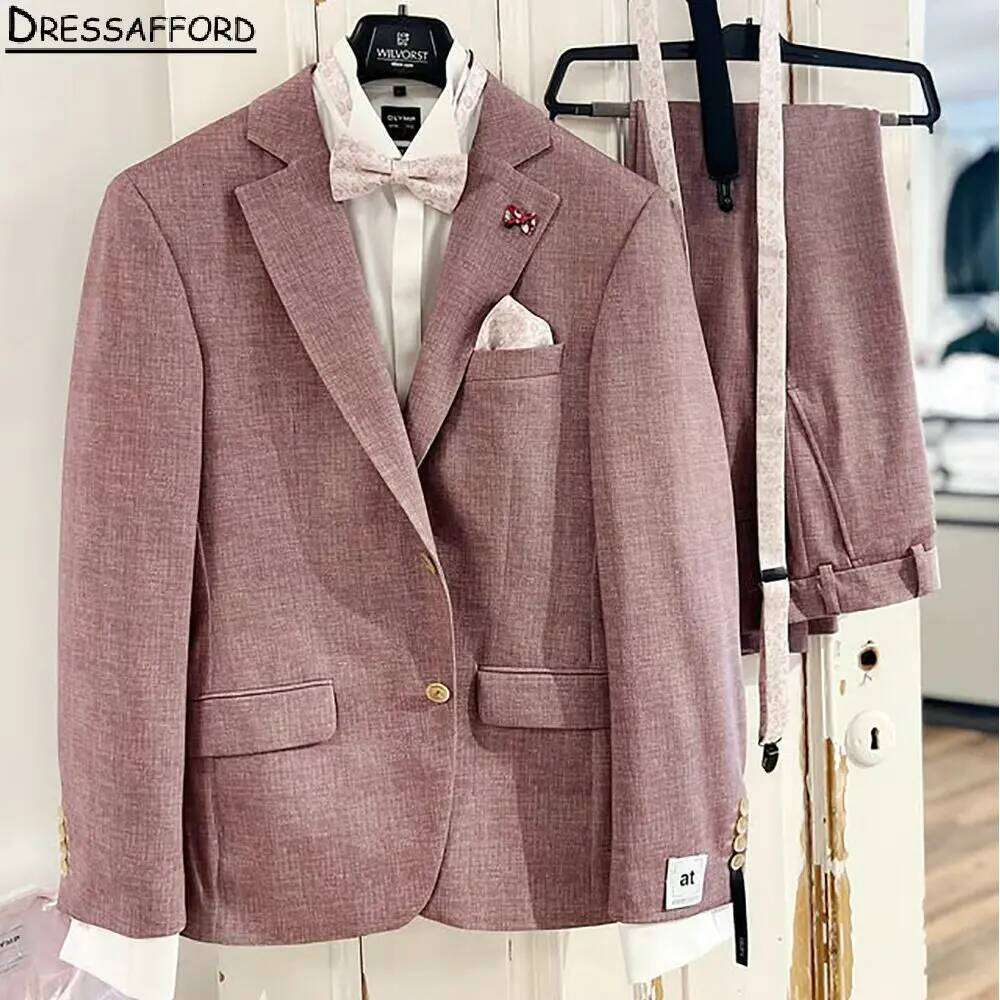 Rosa Formelle Hochzeitsanzüge  – Men Formal Wear Pink Bewertung und Preis