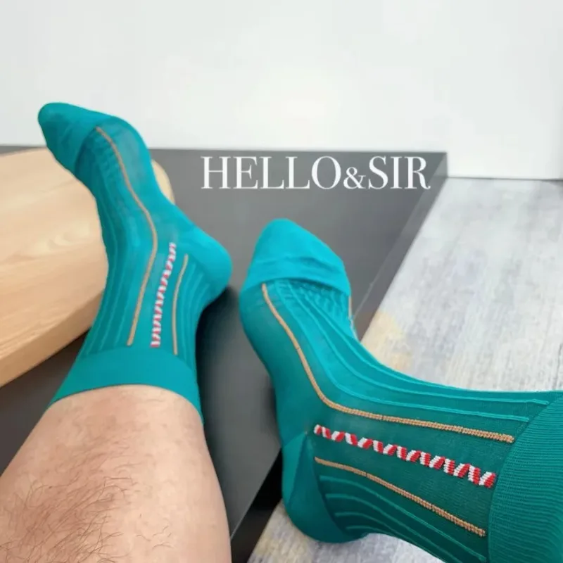 Türkisfarbene Herrensocken, br – Men Formal Wear Brands Bewertung und Preis