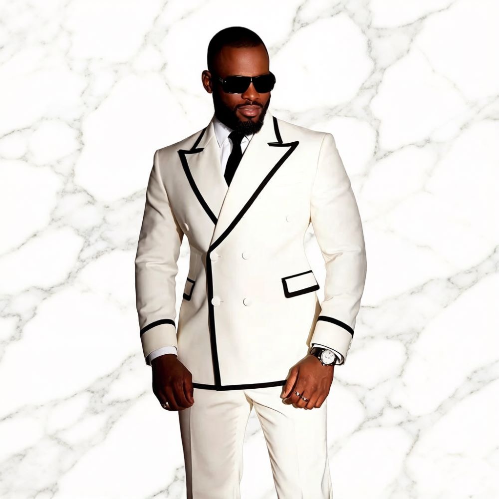 Weiße zweireihige Herrenanzüge – Mens Formal Look Bewertung und Preis