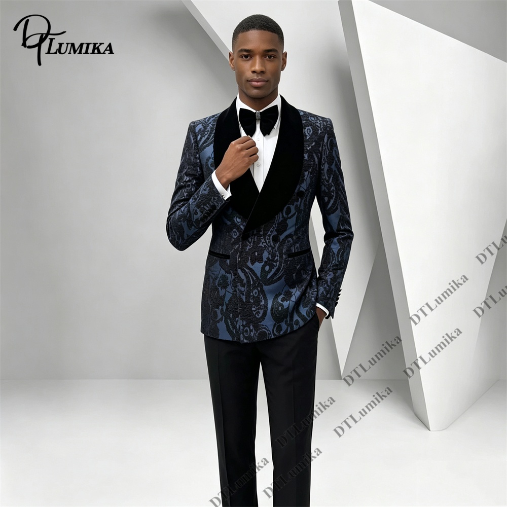 Zweiteiliger Paisley-Jacquard- – Men Formal Wear Office Bewertung und Preis